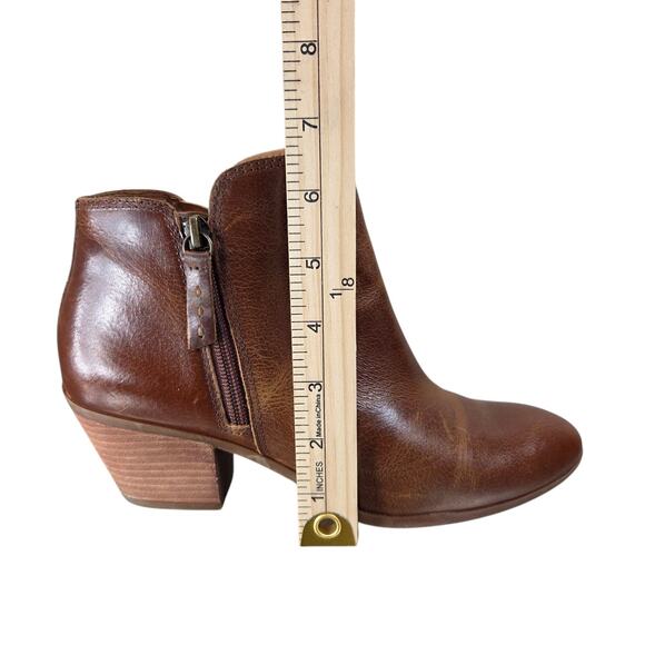 Frye And Co. Booties Womens Size 8 M Judith Ankle Brown Leather Block Heel Vtg - Picture 13 of 14